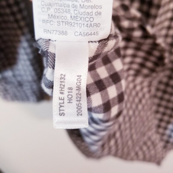 J. Crew Women’s Classic Boy Shirt in Mini Buffalo Check Flannel - Gray - Sz 10 - Picture 8 of 8